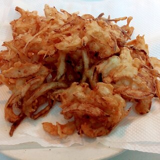 米粉でサクッと　新玉ねぎのかき揚げ